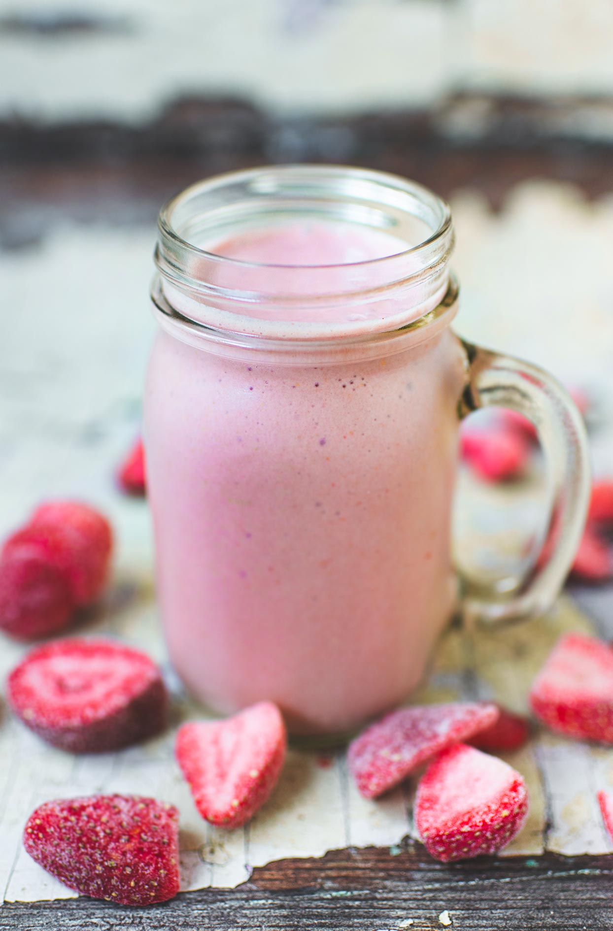 Strawberry protein smoothie