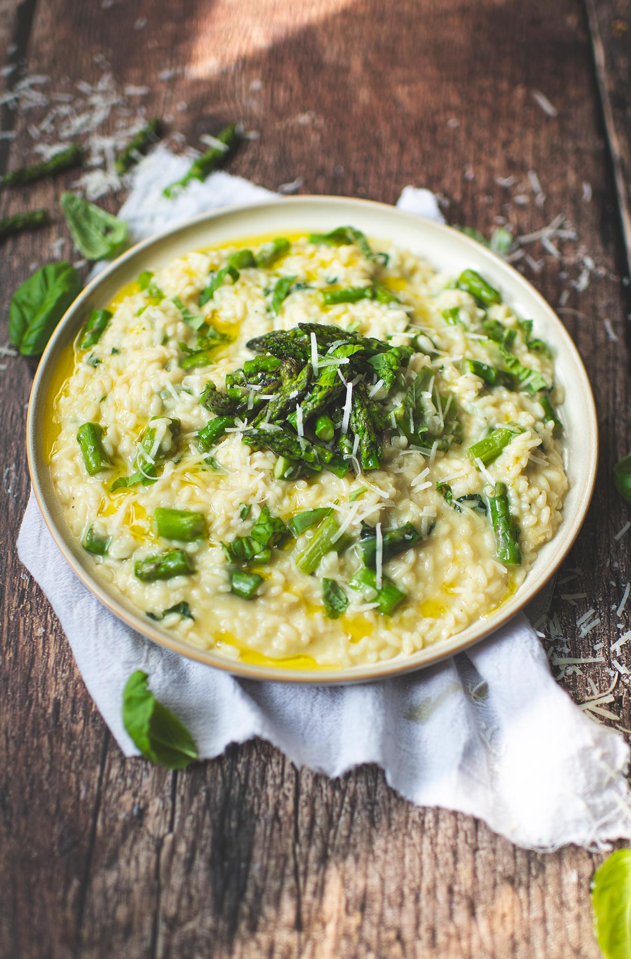 Risotto aux asperges et pecorino romano