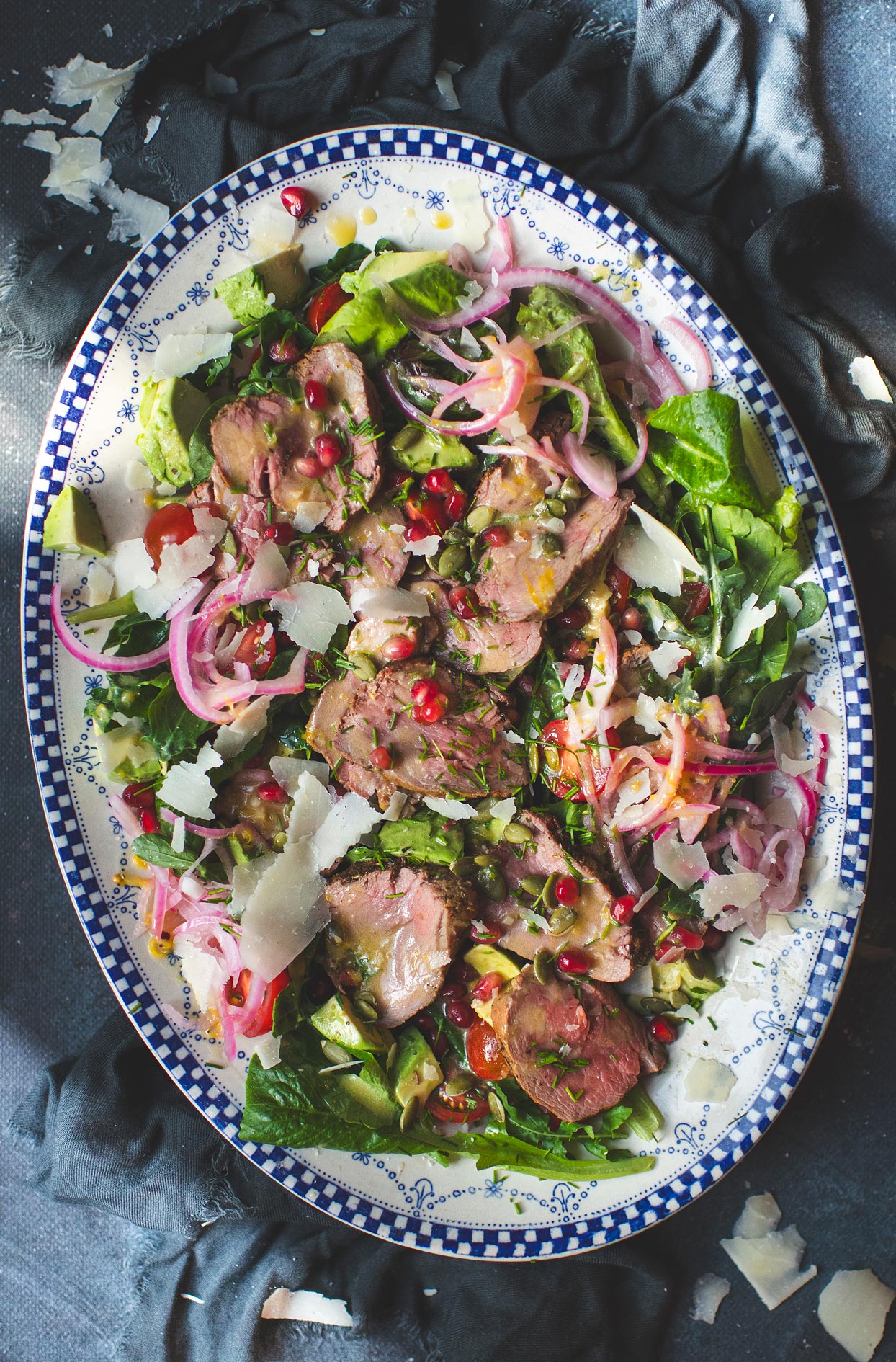 Beef tenderloin salad