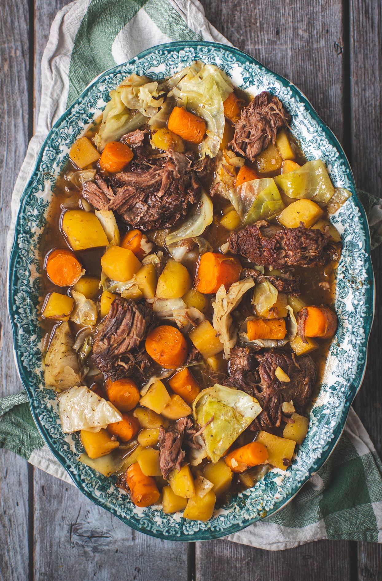 Bouilli de légumes à l&rsquo;ancienne au rôti de palette
