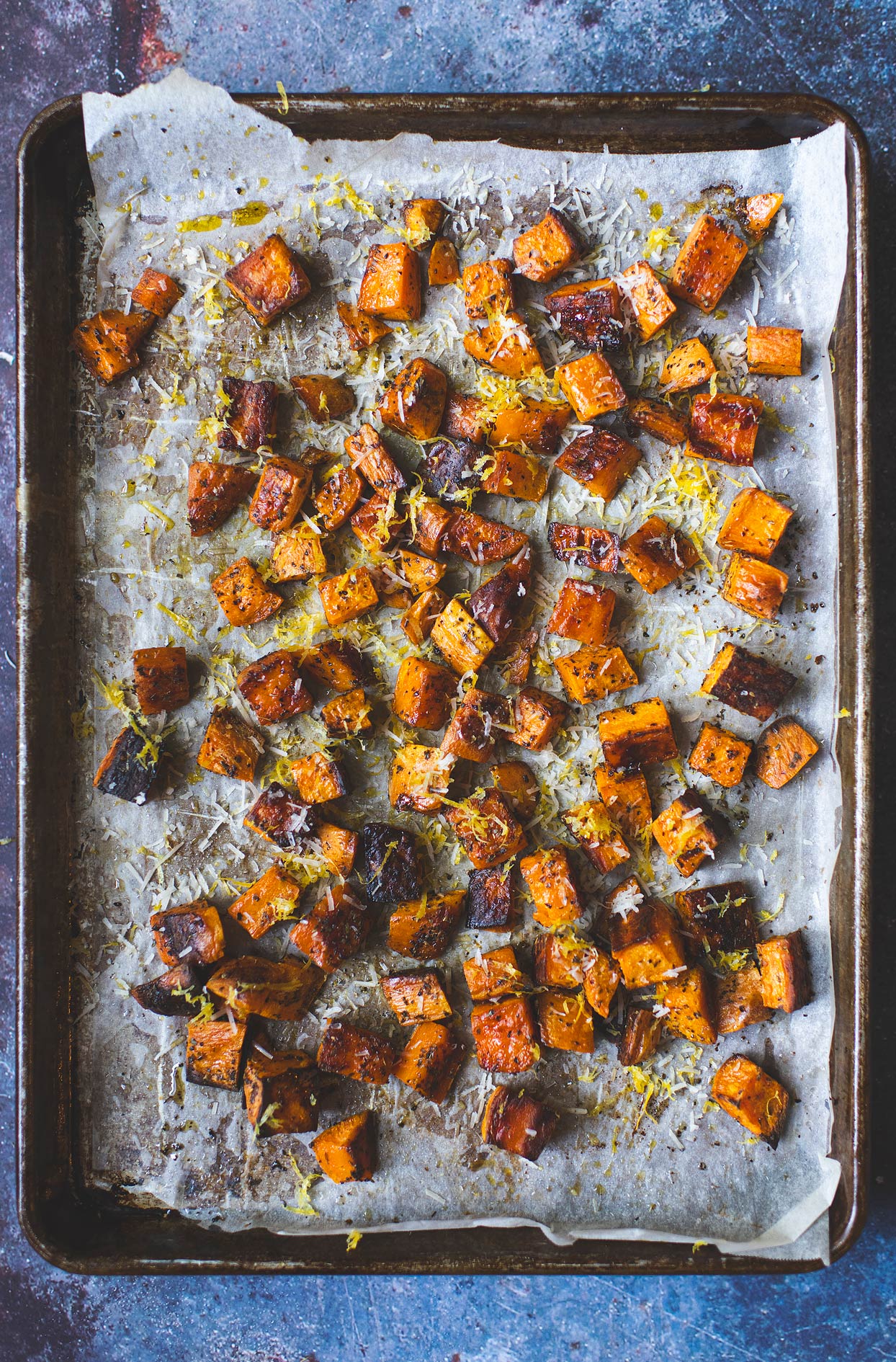 Roasted Sweet Potatoes Recipe (Crispy Cubes)
