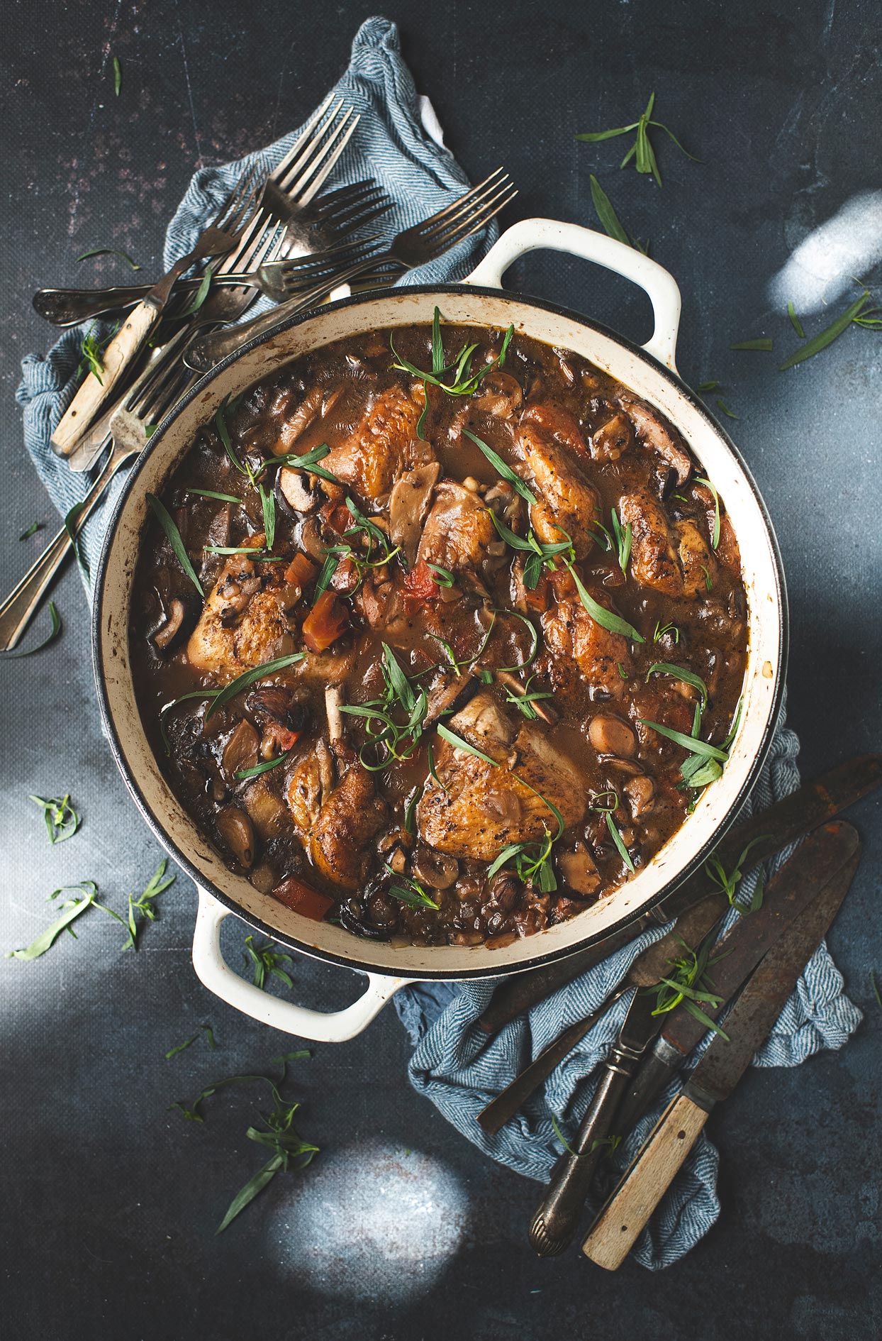 Chicken Chasseur Recipe (Three Mushrooms, Red Wine)