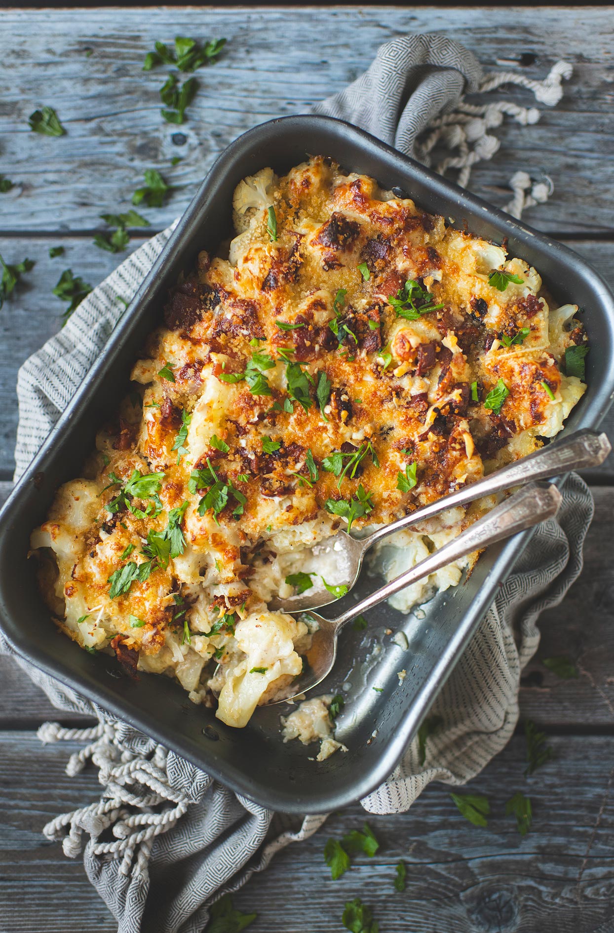 Cauliflower Au Gratin Recipe (Cheesy Bacon)