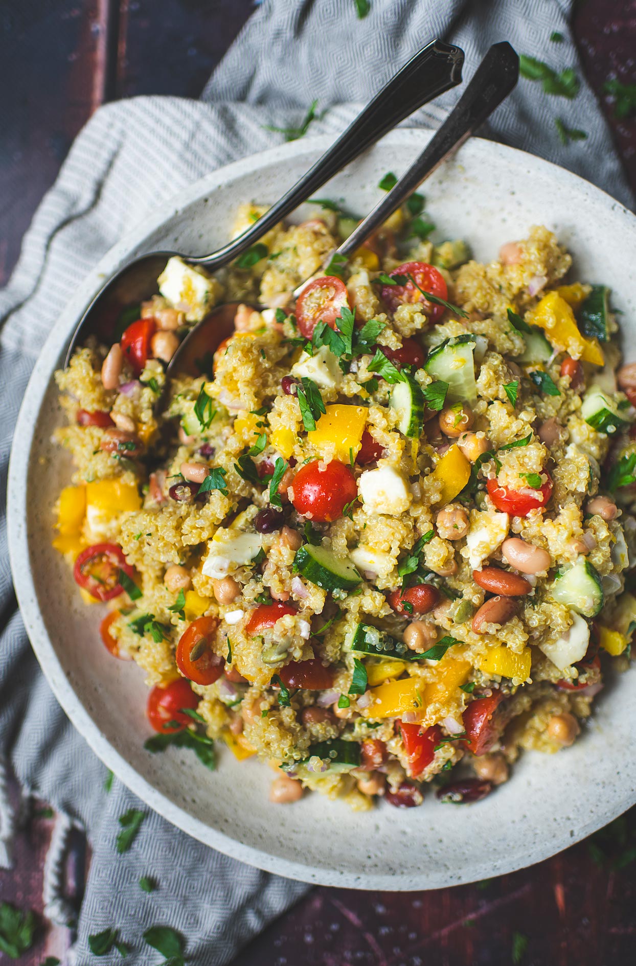 Quinoa Bean Salad Recipe (Meal Prep)